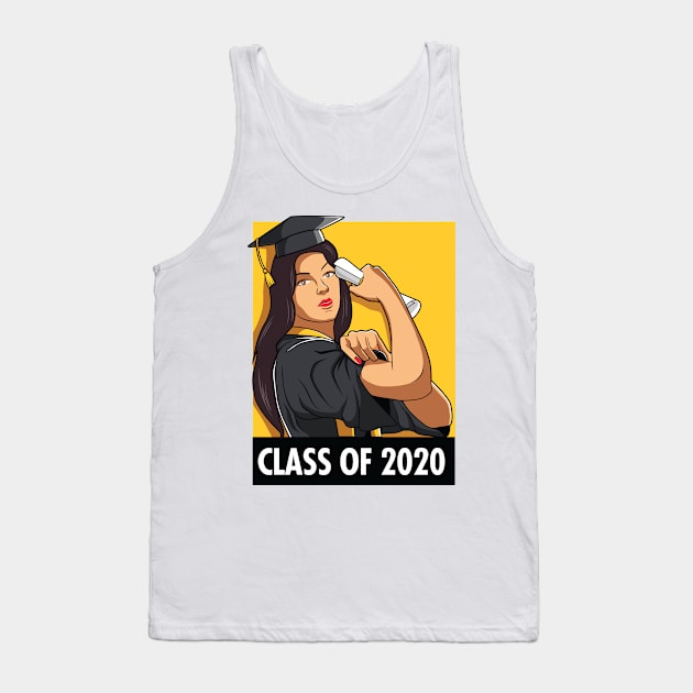 Retro Rosie The Riveter Class Of 2020 Graduation Gift Tank Top by HCMGift